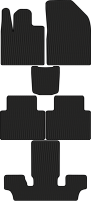 Комплект ковриков для авто Alicosta 2658_1 для EXEED VX I SUV + 3ряд 2023-н.в. (EVA соты, черный) - 