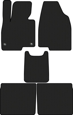 Комплект ковриков для авто Alicosta 2664_1 для FAW T99 I SUV 2019-2022 (EVA соты, черный) - 