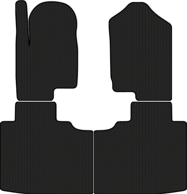 Комплект ковриков для авто Alicosta 3007_1 для Foton Mars 9 I пикап 2023-н.в. (EVA соты, черный) - 