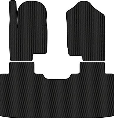 Комплект ковриков для авто Alicosta 3008_1 для Foton Mars 9 I пикап +задний ряд 2023-н.в. (EVA соты, черный) - 