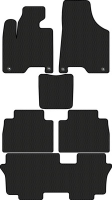 Комплект ковриков для авто Alicosta 3011_1 для GAC GS8 I SUV/J2F5/J2F5B +3ряд 2016-н.в. (EVA соты, черный) - 