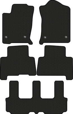 Комплект ковриков для авто Alicosta 3029_1 для Haval H9 SUV 7 мест +3 ряд 2015-н.в. (EVA соты, черный) - 
