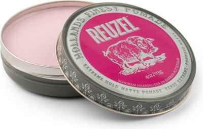 Помада для укладки волос Reuzel Extreme Hold Matte Pomade Pink (113г)