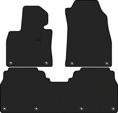 Комплект ковриков для авто Alicosta 3036_1 для Hongqi E-HS9 I SUV +задний ряд 2021-н.в. (EVA соты, черный) - 