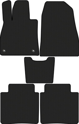 Комплект ковриков для авто Alicosta 1836_1 для Hongqi H5 II седан 2022-н.в. (EVA соты, черный) - 