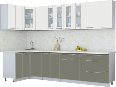 

Кухонный гарнитур, Мила Пластик 1.2x3.0