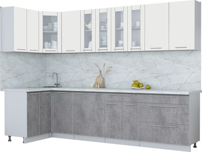 

Кухонный гарнитур, Мила Пластик 1.2x3.0