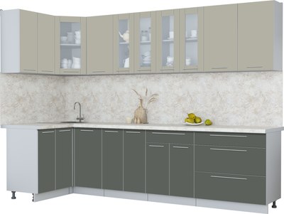 

Кухонный гарнитур, Мила Пластик 1.2x3.0