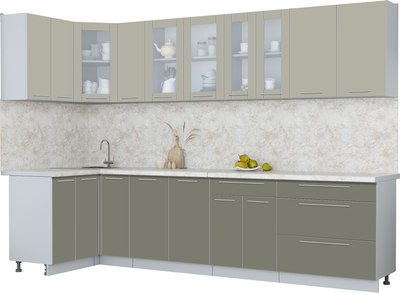 

Кухонный гарнитур, Мила Пластик 1.2x3.1