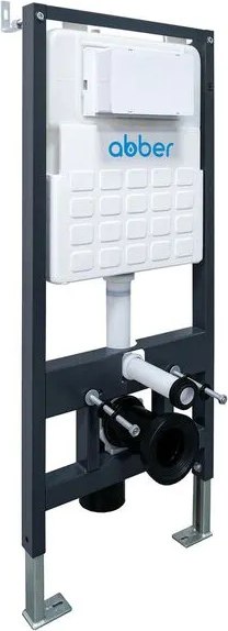 Унитаз подвесной с инсталляцией Abber Rechteck AC1201-AC0105-AC0121MB (с кнопкой смыва)