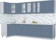 Кухонный гарнитур Интерлиния Мила Пластик 1.2x3.2 (арктический/арктический/белый гранит) - 