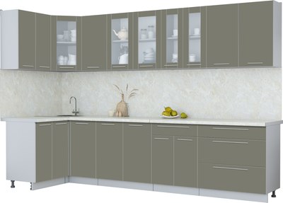 

Кухонный гарнитур, Мила Пластик 1.2x3.2