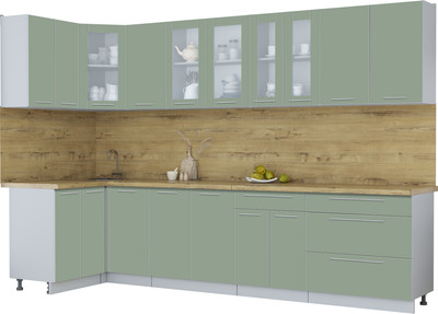 

Кухонный гарнитур, Мила Пластик 1.2x3.2