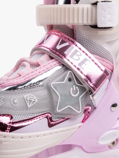 Роликовые коньки Amarobaby Glory / AB24-35GL/0306-26 (р.26-29, бежевый/розовый)