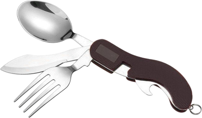 Набор столовых приборов походных Traveller K544ALL (черный) - 