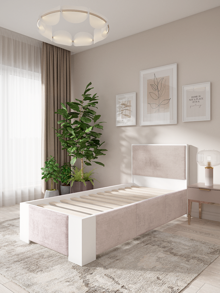 Купить Односпальная кровать EcoWood Женева 90х200 / ECO.001.00067.90-200.Hilton05/101SE в Бобруйске