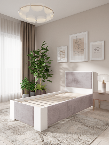 Купить Односпальная кровать EcoWood Женева 90х200 / ECO.001.00067.90-200.Hilton15/101SE в Бобруйске