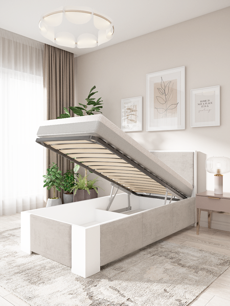 Купить Односпальная кровать EcoWood Женева 90х200 / ECO.001.00067.90-200.Hilton05/101SE-2 в Бобруйске