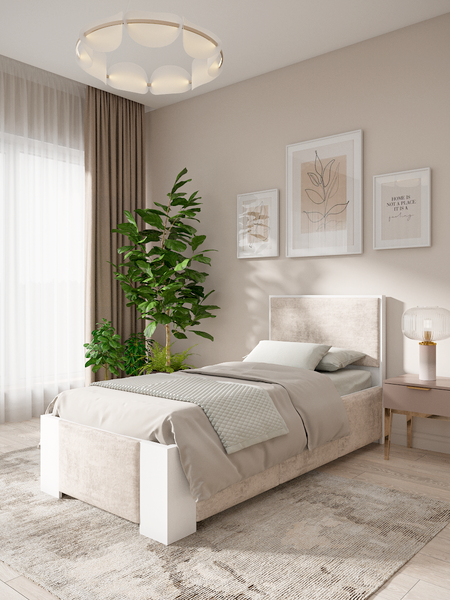 Купить Односпальная кровать EcoWood Женева 90х200 / ECO.001.00067.90-200.Hilton05/101SE-2 в Бобруйске