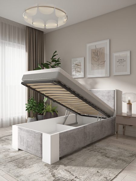 Купить Односпальная кровать EcoWood Женева / 90х200 ECO.001.00067.90-200.Hilton15/101SE-2 в Солигорске