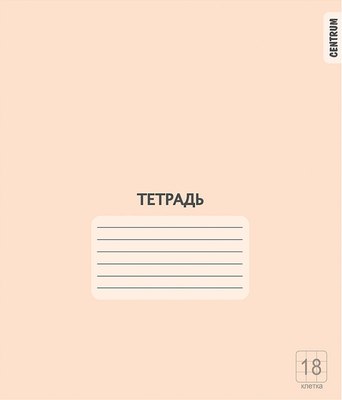 Набор тетрадей Centrum 76451 (18л, персиковый, 20шт) - 