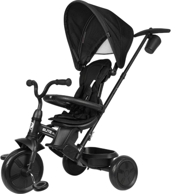 Трехколесный велосипед с ручкой QPlay T10-Z Elite Platinum (черный) -