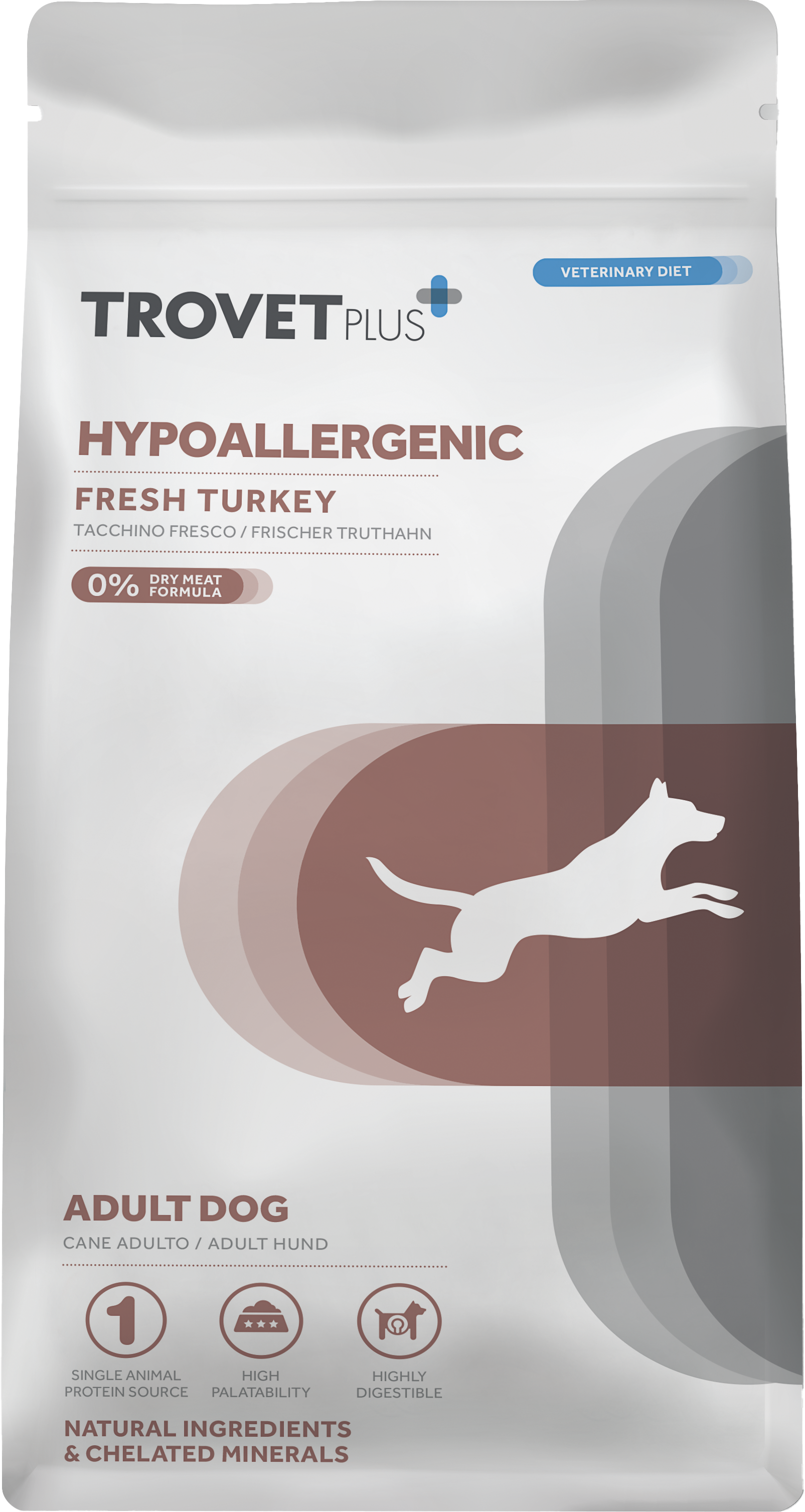 Сухой корм для собак Trovet Plus Adult Dog Hypoallergenic Fresh Turkey (3кг)