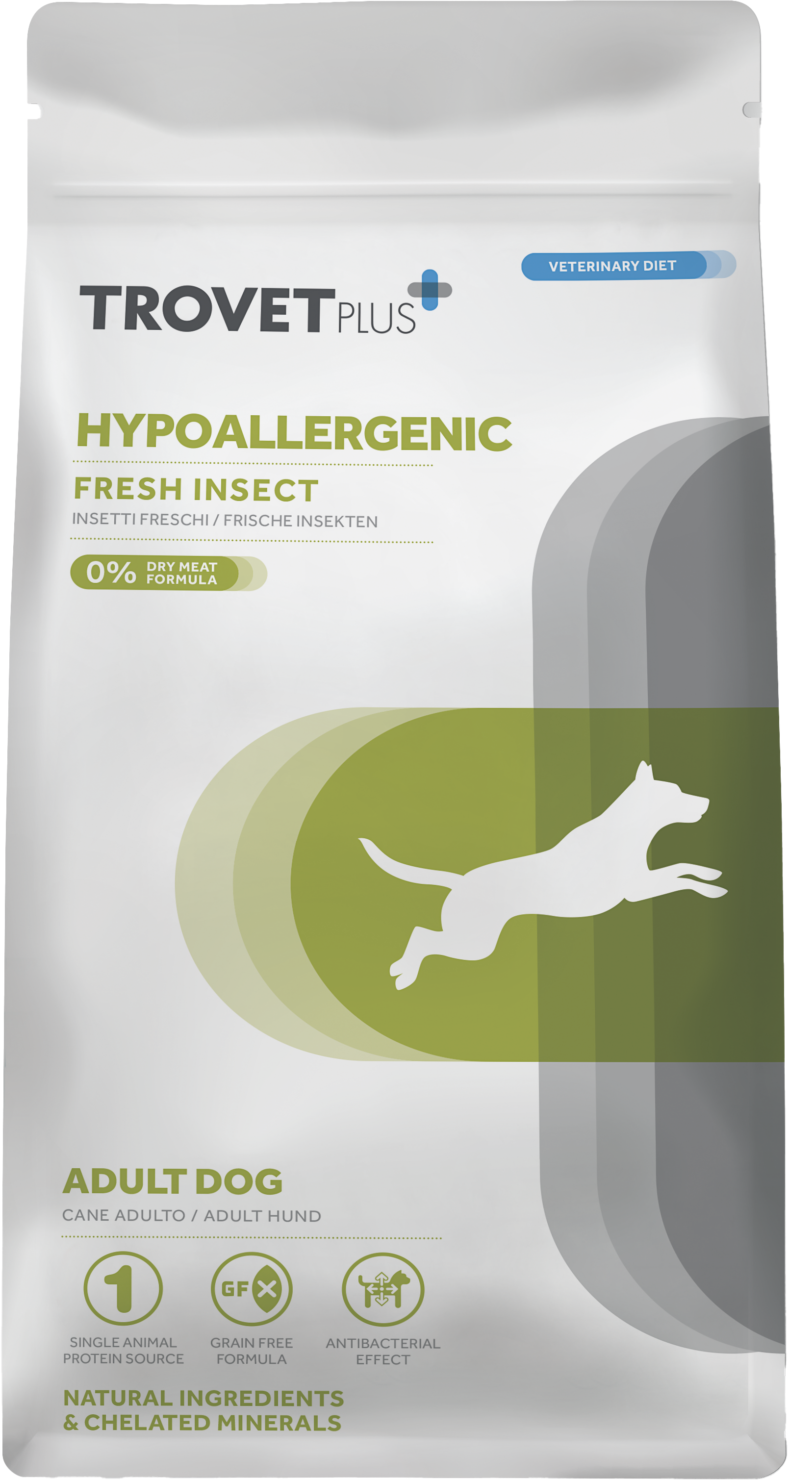 Сухой корм для собак Trovet Plus Adult Dog Hypoallergenic Fresh Insect (3кг)