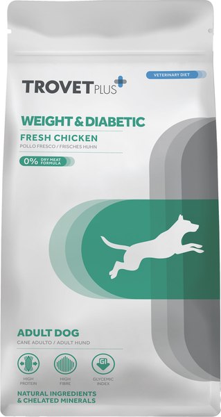 Сухой корм для собак Trovet Plus Adult Dog Weight & Diabetic Fresh Chicken