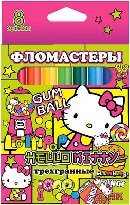 Фломастеры Centrum Hello Kitty треугольные / 75599 (8цв) - 