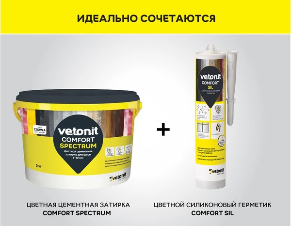 Герметик силиконовый Vetonit Comfort Sil (280мл, черный)