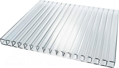 Сотовый поликарбонат Werdeplast 2100x6000x4мм 0.45кг/м.кв (прозрачный) - 