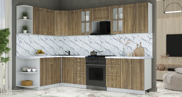 Купить Кухонный гарнитур Интерлиния Мила Шато 1.7x3.0 LV в Солигорске