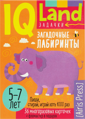 

Развивающие карточки, IQ Загадочные лабиринты. С маркером