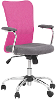 Кресло офисное Halmar Andy (серый/розовый) - 