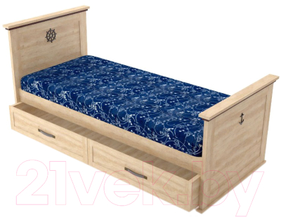 Односпальная кровать Аква Родос Skipper (1-3) / SkBED-90