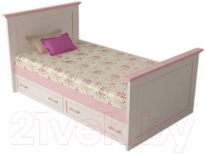 Односпальная кровать Аква Родос Voyage (1-3) / VgBED-90 (розовый)