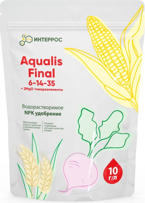 Удобрение Aqualis NPK Водорастворимое 6:14:35+2MgO+МЭ (500г) -