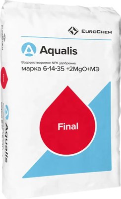 Удобрение Aqualis NPK Водорастворимое 6:14:35+2MgO+МЭ (500г) - 
