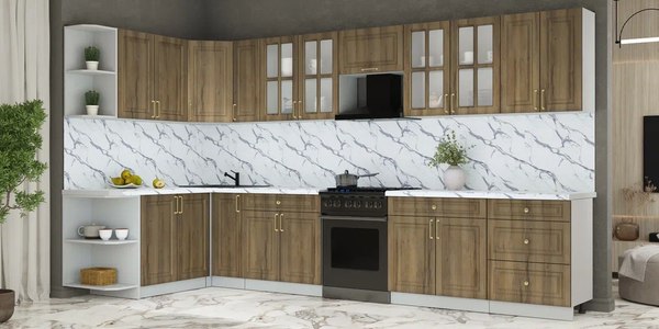 Купить Кухонный гарнитур Интерлиния Мила Шато 1.7x3.7 LV в Бобруйске