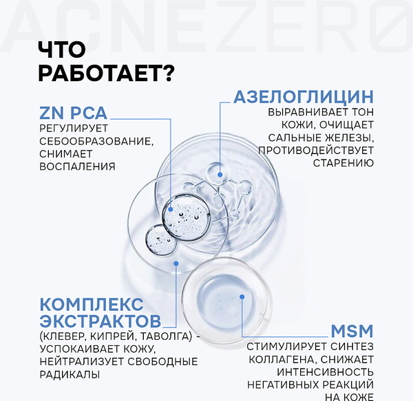 Тонер для лица AcneZero Балансирующий Акнестоп Для проблемной кожи лица / 02204101 (195мл)