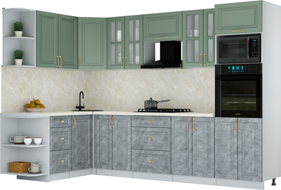 

Кухонный гарнитур, Мила Шато 1.68x3.0 ВТ LV