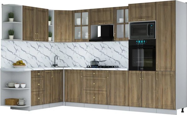 Кухонный гарнитур Интерлиния Мила Шато 1.88x3.2 ВТ LV