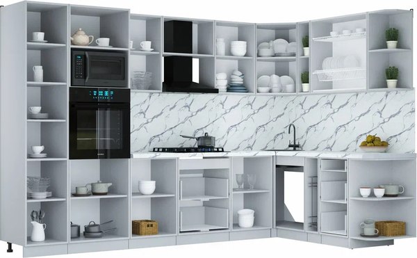 Купить Кухонный гарнитур Интерлиния Мила Шато 1.88x3.2 ВТ PR в Гродно