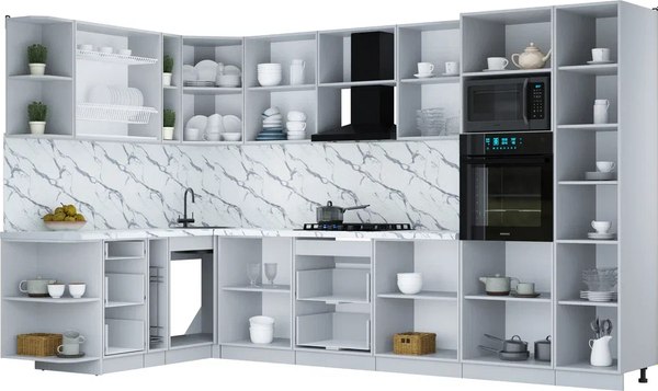 Купить Кухонный гарнитур Интерлиния Мила Шато 1.88x3.4 ВТ LV в Гродно