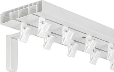 Карниз для штор СинДекор 2-рядный С прищепкой и кронштейном (2.6м) -