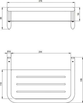 Купить Полка для ванной Deante Silia Bronze ADI C551  