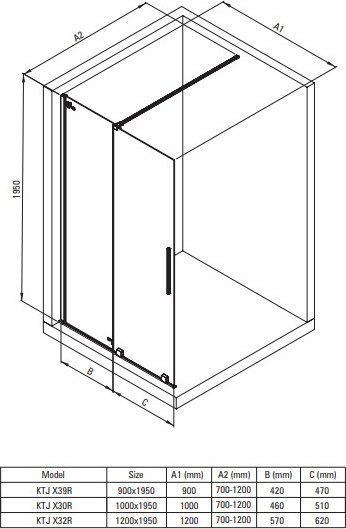 Купить Душевая стенка Deante Prizma Walk-In KTJ 039R в Слуцке