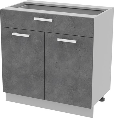 Шкаф-стол кухонный Интерлиния Компо НШ80рш1 (бетон портленд) -