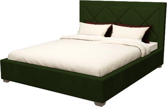 Полуторная кровать Elmax Римини 140x200 с ПМ Газ-лифт Континентальная рама (Glory 14, зеленый) — фото 1